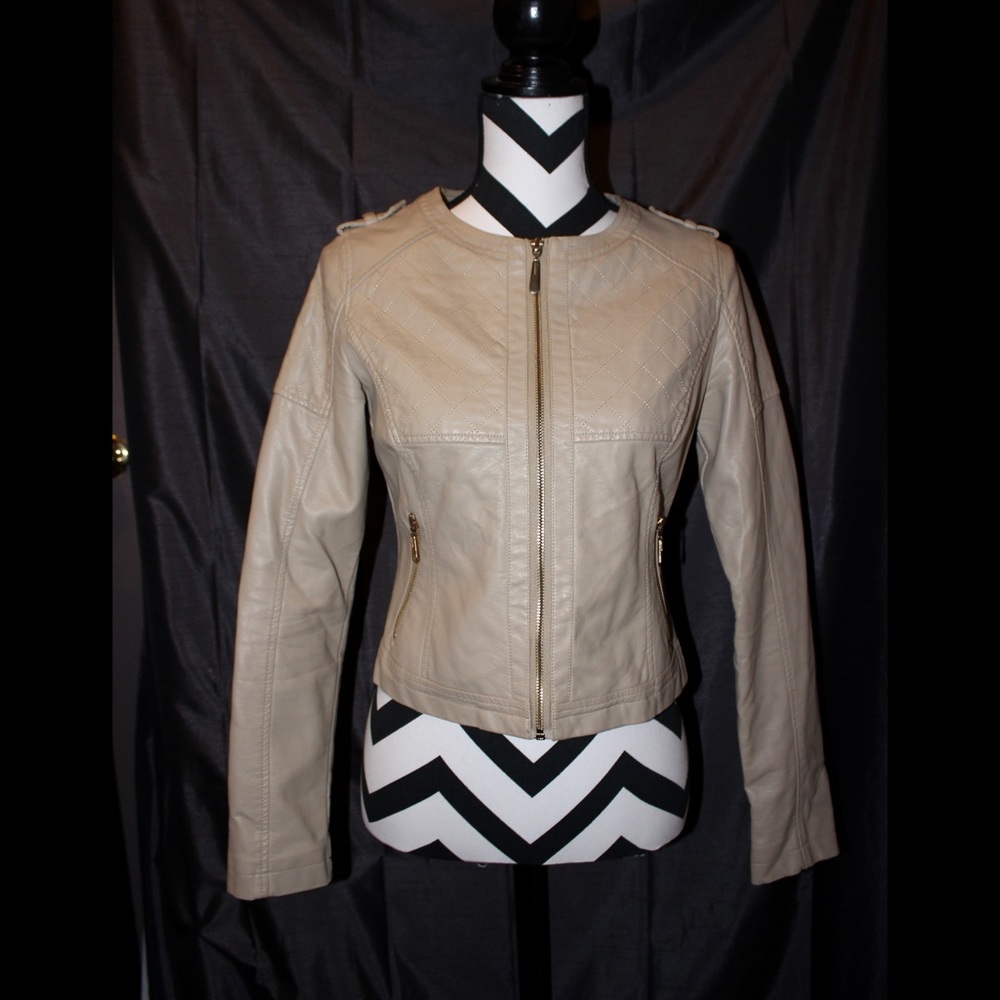 Forever 21 Tan Zip-up Viscose Jacket